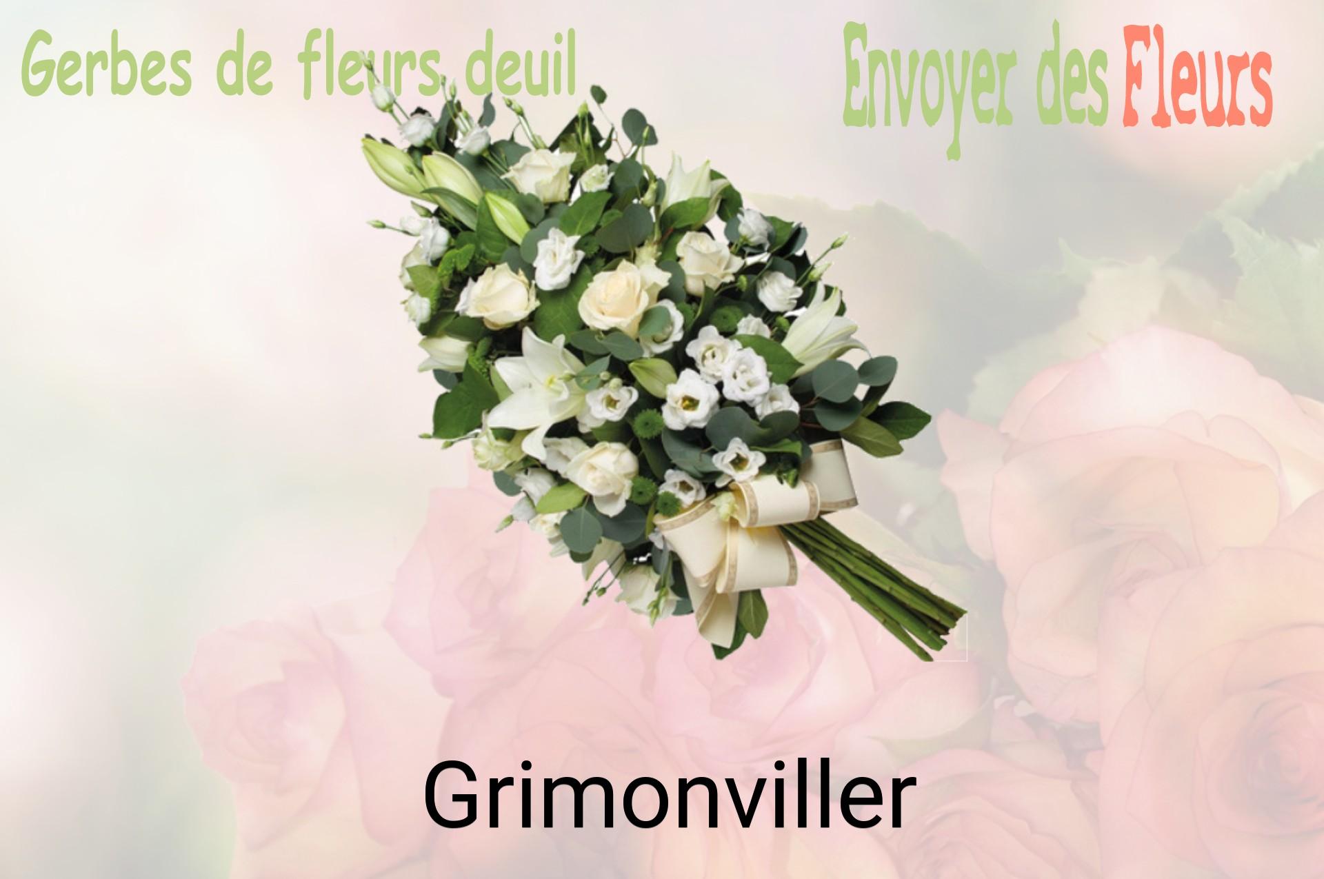 Gerbe de fleurs de deuil livrée à Grimonviller